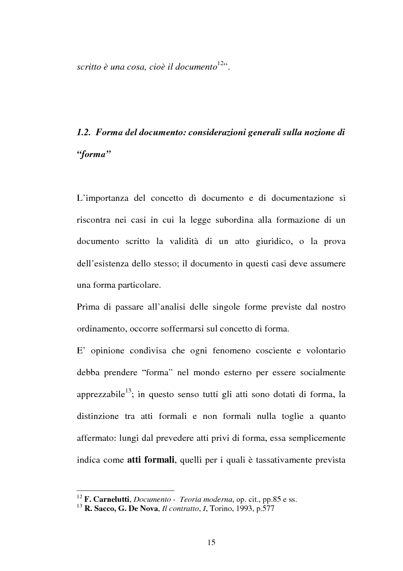 Anteprima della tesi: Dal documento cartaceo al documento informatico, Pagina 13