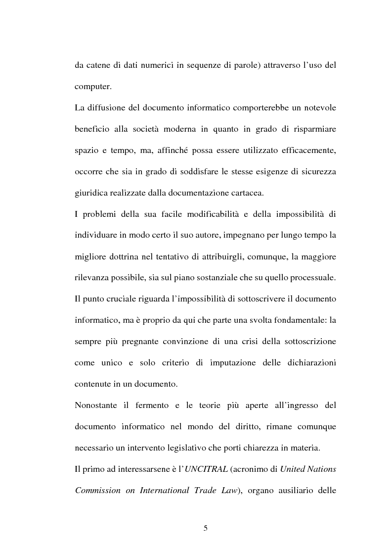 Anteprima della tesi: Dal documento cartaceo al documento informatico, Pagina 3