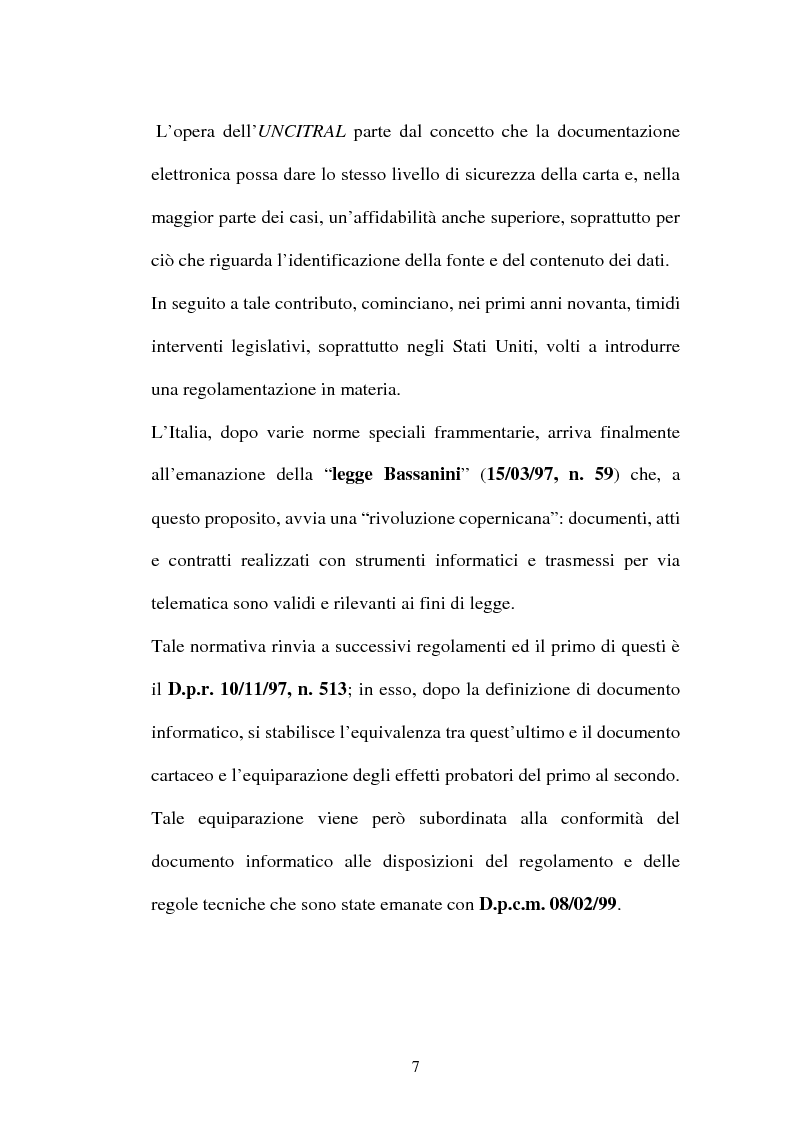 Anteprima della tesi: Dal documento cartaceo al documento informatico, Pagina 5