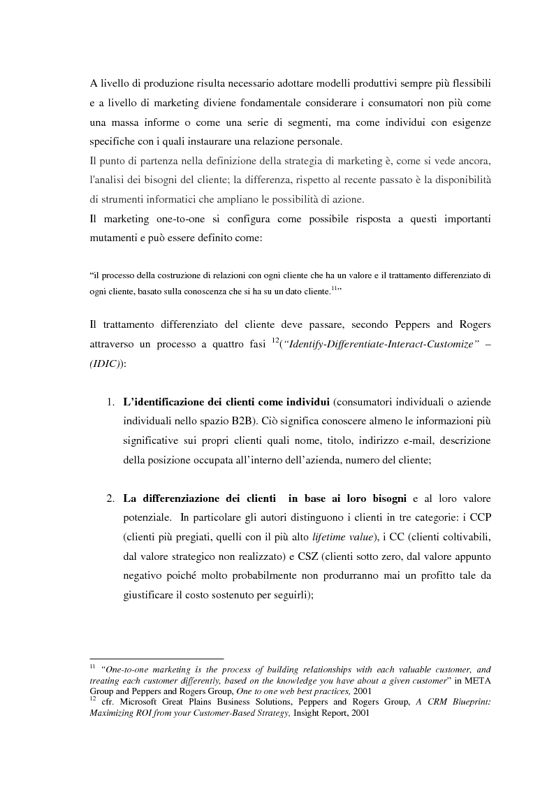 Anteprima della tesi: Il CRM, rapporti con il marketing, evoluzione nel web e modelli per un approccio normativo. Il caso The Health Hub, Pagina 11