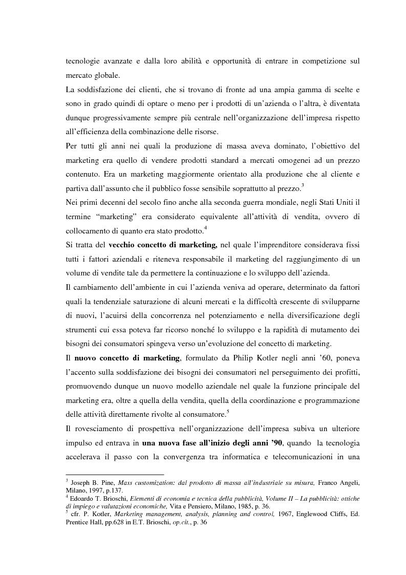 Anteprima della tesi: Il CRM, rapporti con il marketing, evoluzione nel web e modelli per un approccio normativo. Il caso The Health Hub, Pagina 7