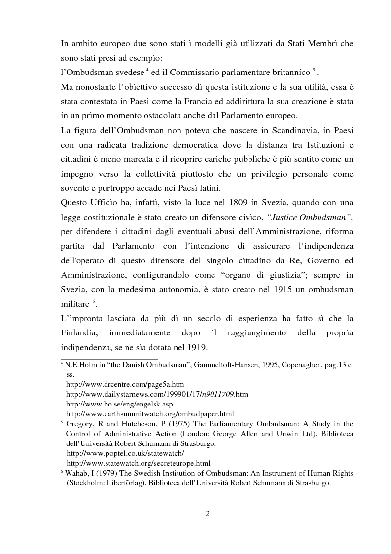 Anteprima della tesi: Il Mediatore europeo, Pagina 2