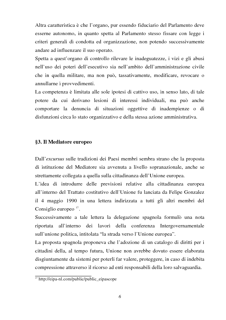 Anteprima della tesi: Il Mediatore europeo, Pagina 6