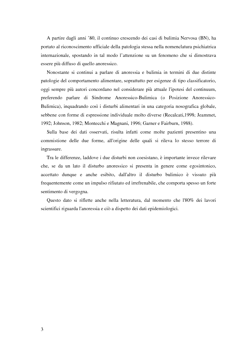 Anteprima della tesi: Valutazione di personalità e temperamento nei disturbi del comportamento alimentare, Pagina 2