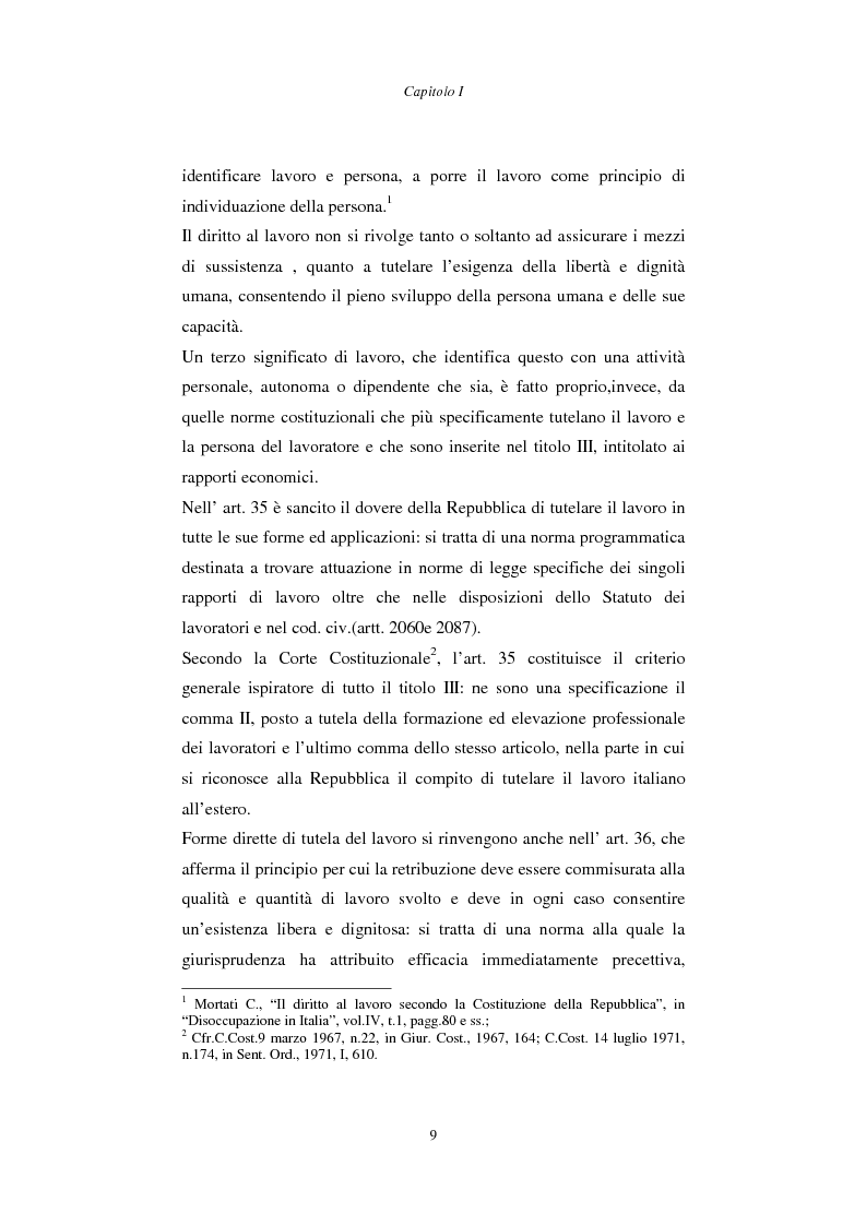 Anteprima della tesi: Rapporto di lavoro e lesione della dignità umana, Pagina 9