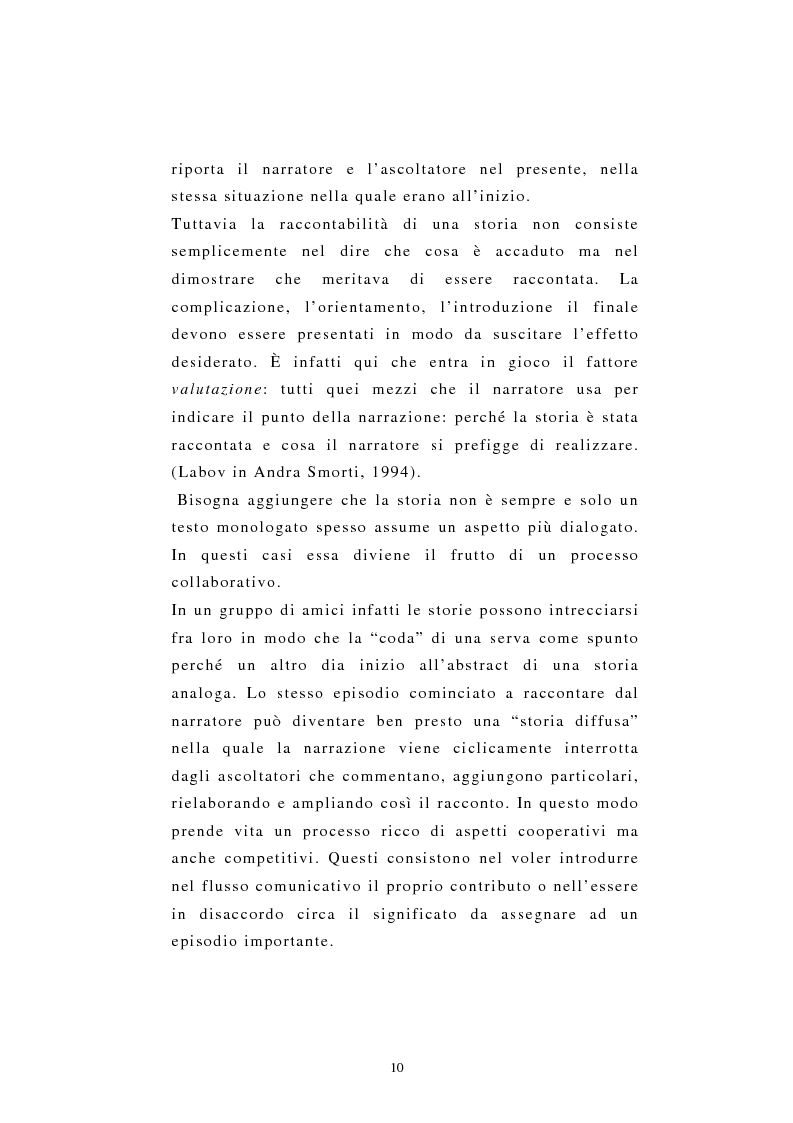 Anteprima della tesi: Incredibile ma.... narrazione con materiale biografico di storie ''particolari'' di vita quotidiana, Pagina 10