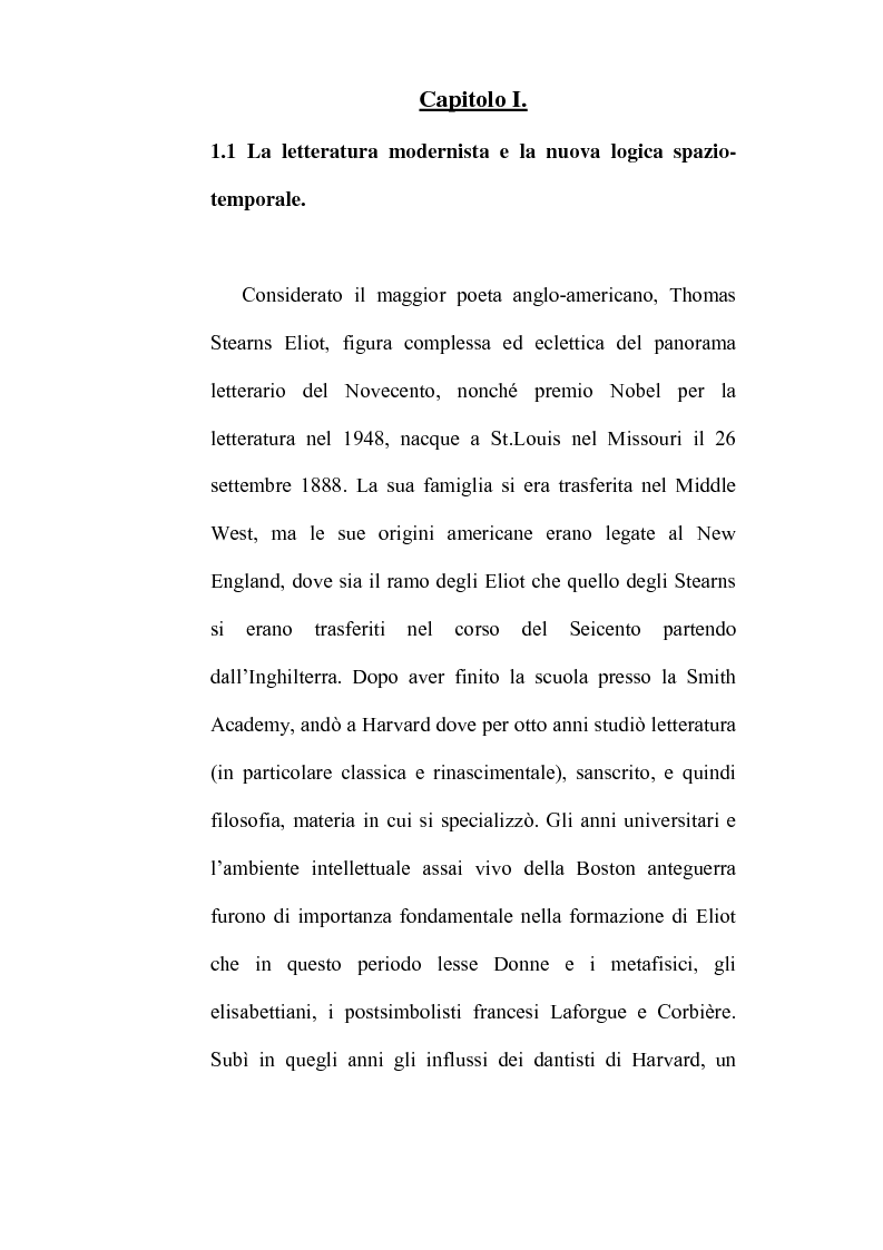 Anteprima della tesi: Percorsi ipertestuali in ''The Waste Land'': la ''forma spaziale'' nella poesia, Pagina 6