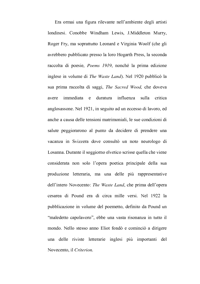 Anteprima della tesi: Percorsi ipertestuali in ''The Waste Land'': la ''forma spaziale'' nella poesia, Pagina 8