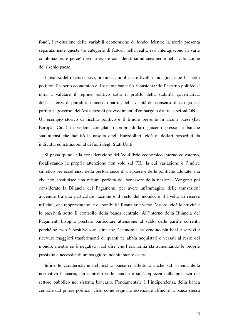 Anteprima della tesi: L'analisi del rischio paese. Una applicazione delle reti neurali., Pagina 10