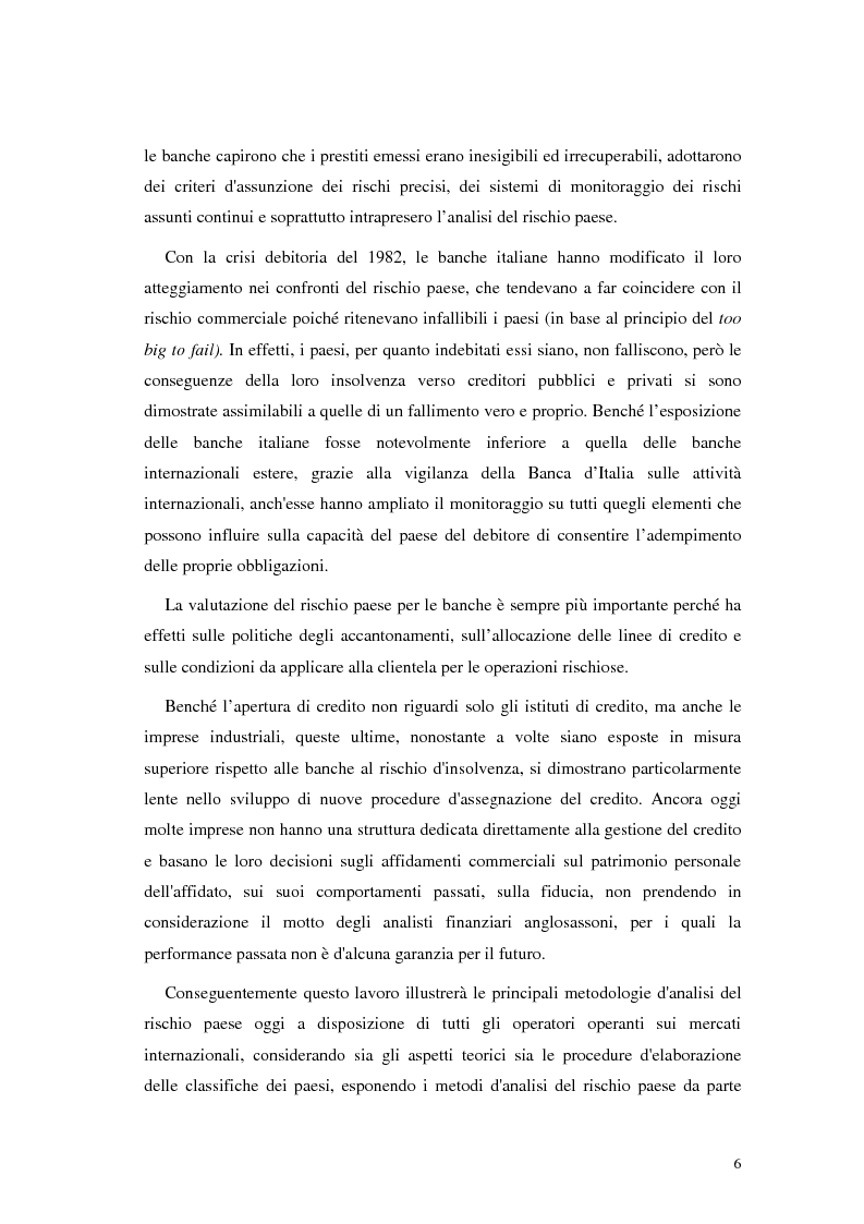 Anteprima della tesi: L'analisi del rischio paese. Una applicazione delle reti neurali., Pagina 3