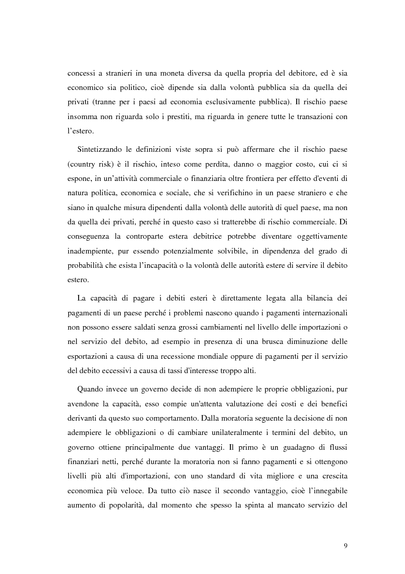 Anteprima della tesi: L'analisi del rischio paese. Una applicazione delle reti neurali., Pagina 6