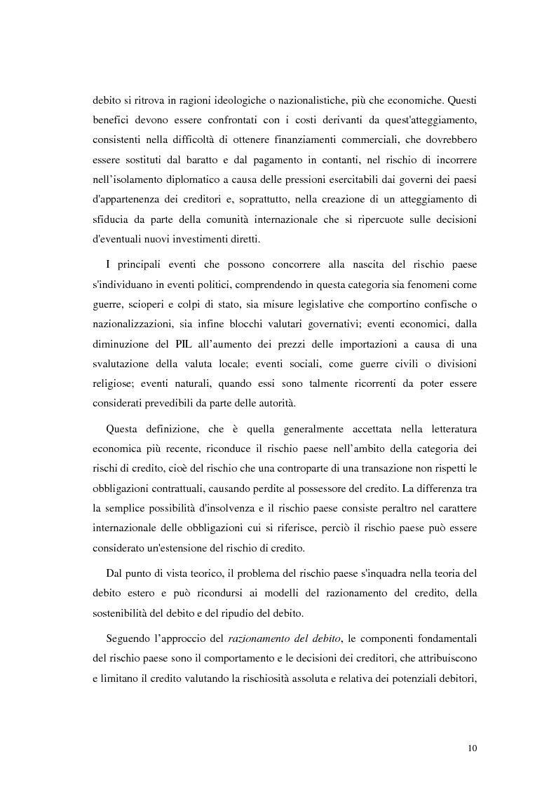Anteprima della tesi: L'analisi del rischio paese. Una applicazione delle reti neurali., Pagina 7