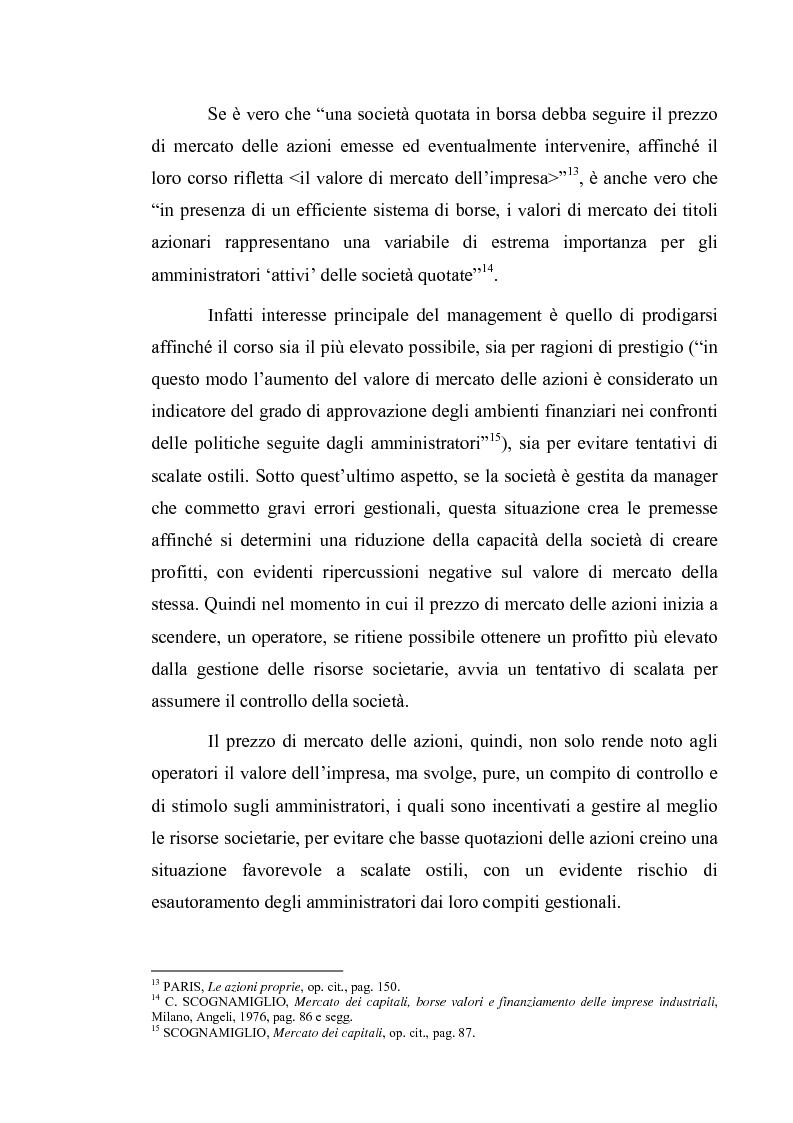 Anteprima della tesi: Acquisto e possesso di azioni proprie e della controllante: motivazioni e riflessi sul bilancio d'esercizio e consolidato, Pagina 15