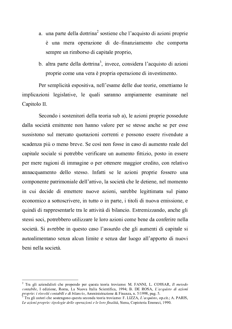 Anteprima della tesi: Acquisto e possesso di azioni proprie e della controllante: motivazioni e riflessi sul bilancio d'esercizio e consolidato, Pagina 2
