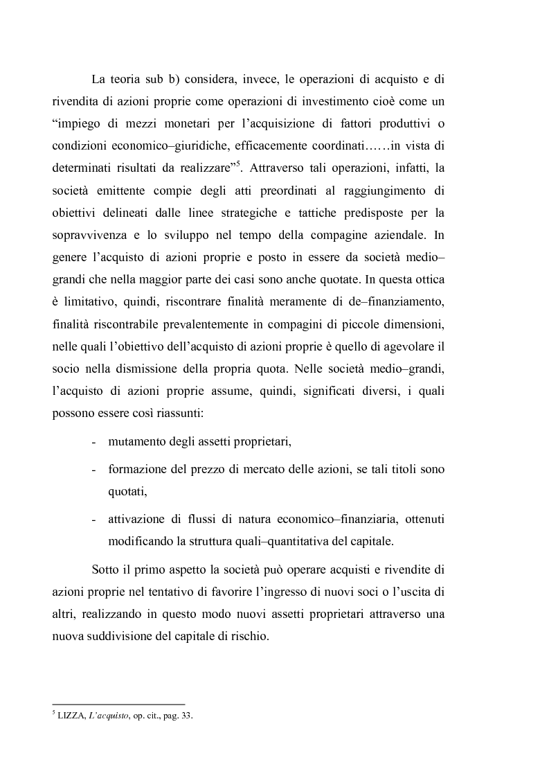 Anteprima della tesi: Acquisto e possesso di azioni proprie e della controllante: motivazioni e riflessi sul bilancio d'esercizio e consolidato, Pagina 4