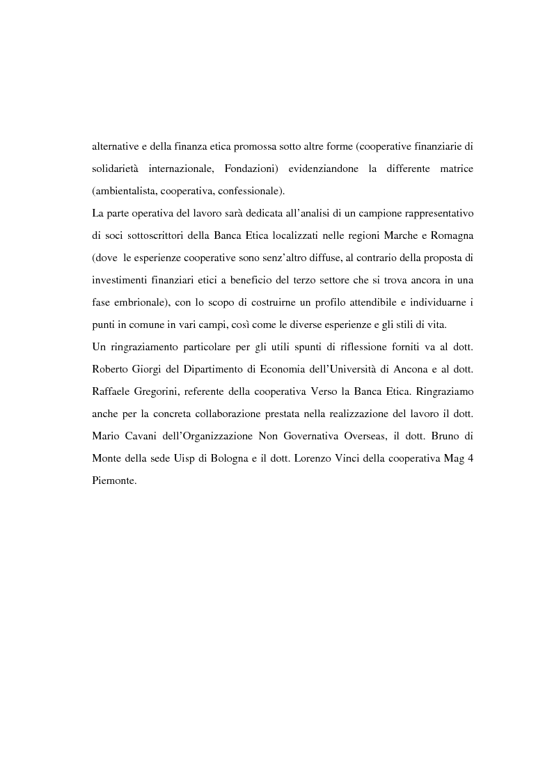 Anteprima della tesi: Il finanziamento del settore non profit: la prospettiva della banca etica, Pagina 5