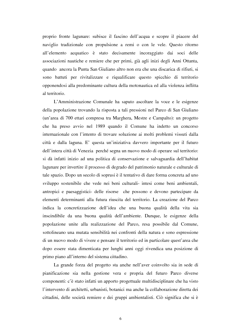 Anteprima della tesi: L'altra Venezia: il Parco di San Giuliano e il rinnovo territoriale, Pagina 4