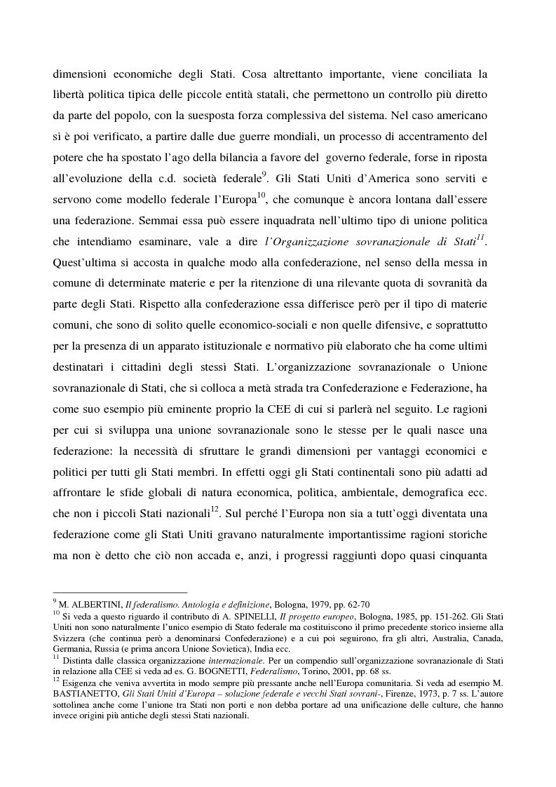 Anteprima della tesi: Sicurezza 'interna ed esterna' nello sviluppo dell'Unione Politica Europea, Pagina 7