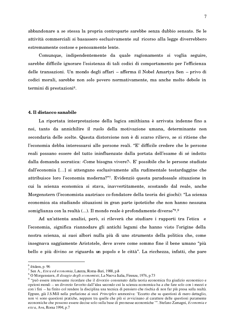 Anteprima della tesi: Economia, etica e finanza - Riflessioni su una conciliazione all'alba del III millennio, Pagina 12