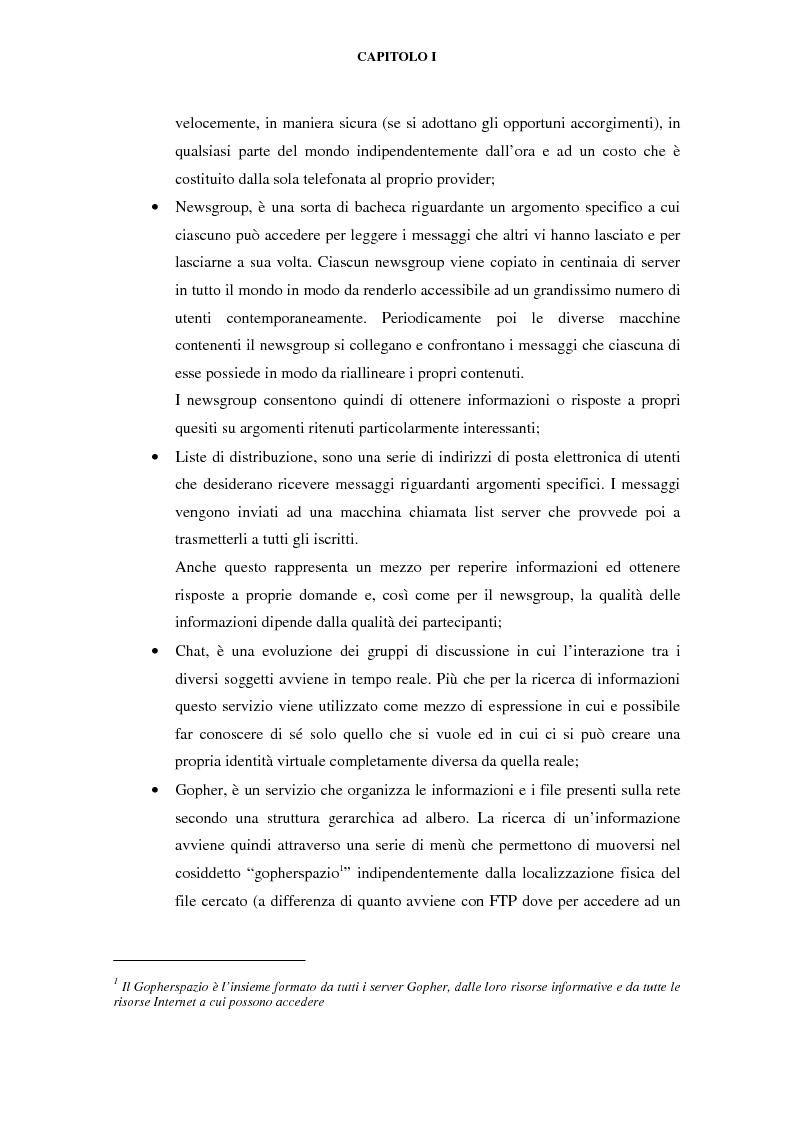 Anteprima della tesi: Gli effetti di Internet sul settore alberghiero italiano, Pagina 3