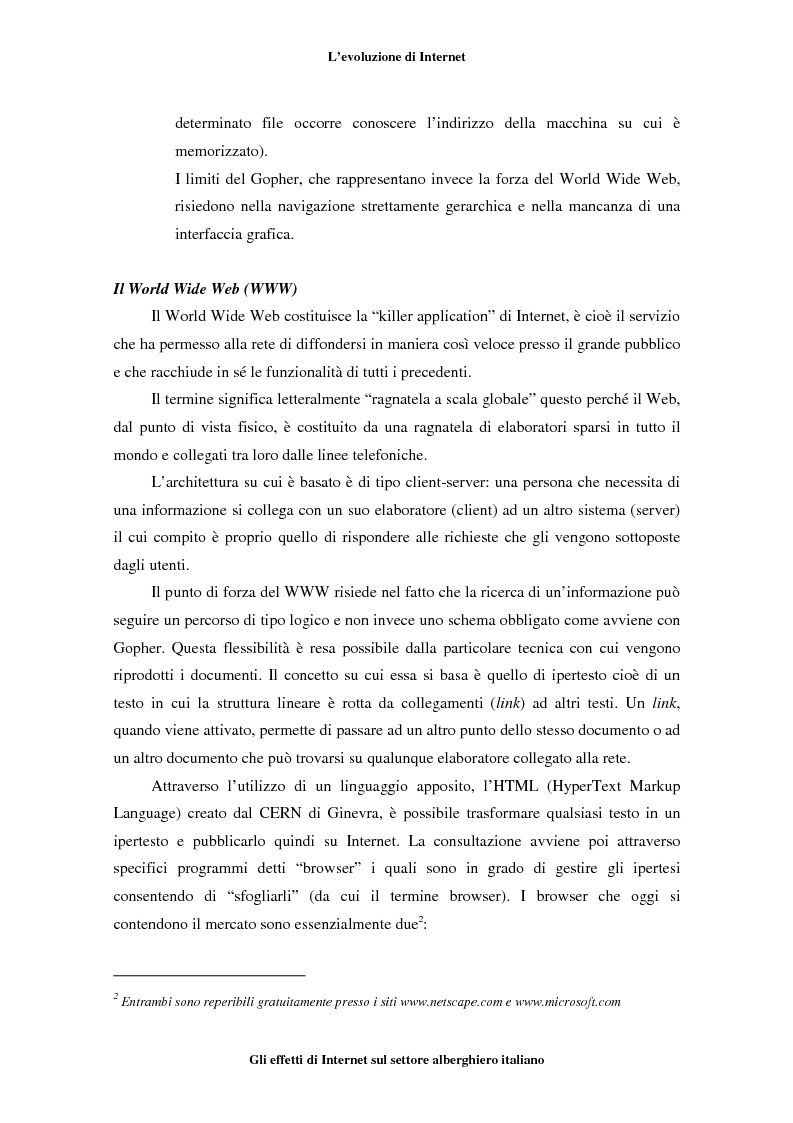Anteprima della tesi: Gli effetti di Internet sul settore alberghiero italiano, Pagina 4