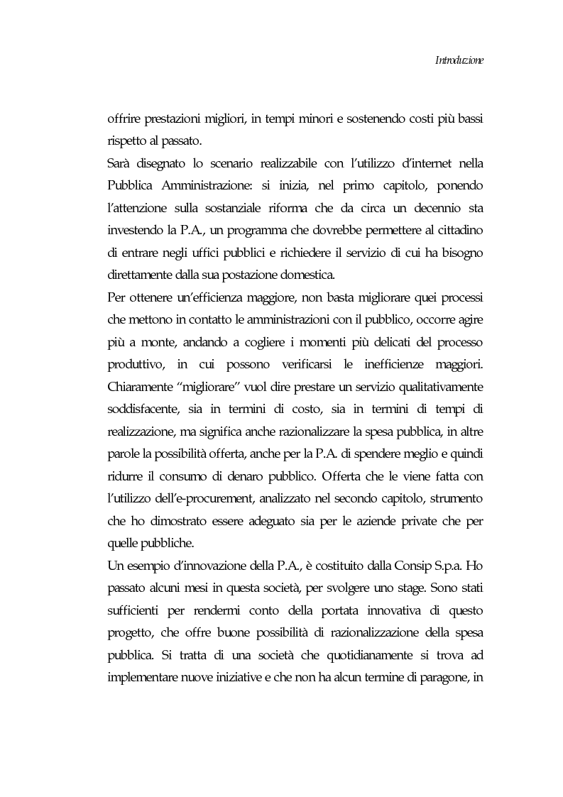 Anteprima della tesi: E-procurement per beni e servizi nella pubblica amministrazione: un'analisi di fattibilità nel settore sanitario, Pagina 2