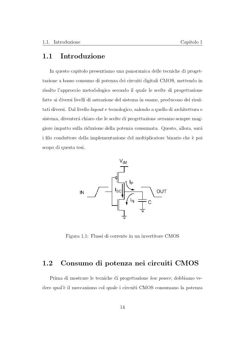 Anteprima della tesi: Progettazione di un moltiplicatore binario veloce a basso consumo di potenza, Pagina 5