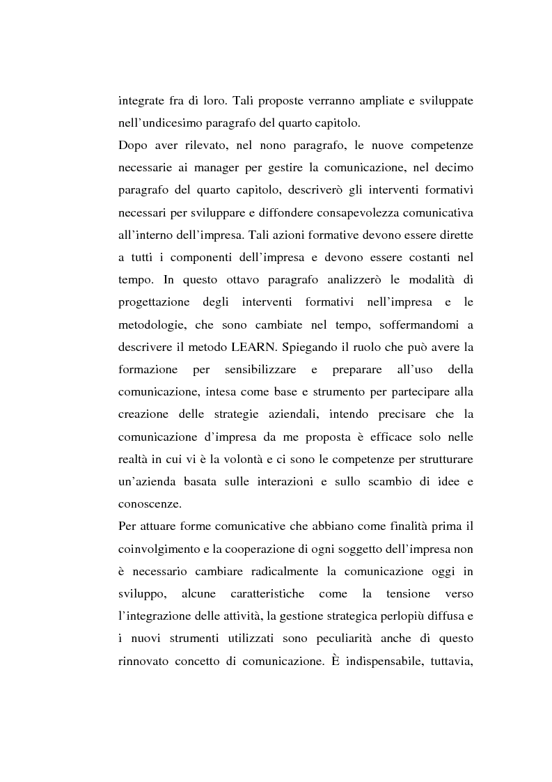 Anteprima della tesi: La comunicazione organizzativa: teorie e condizioni di realizzazione nelle imprese italiane, Pagina 10