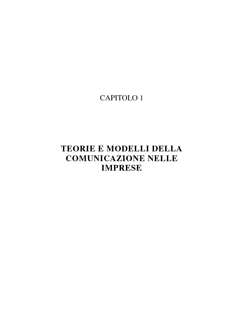 Anteprima della tesi: La comunicazione organizzativa: teorie e condizioni di realizzazione nelle imprese italiane, Pagina 13