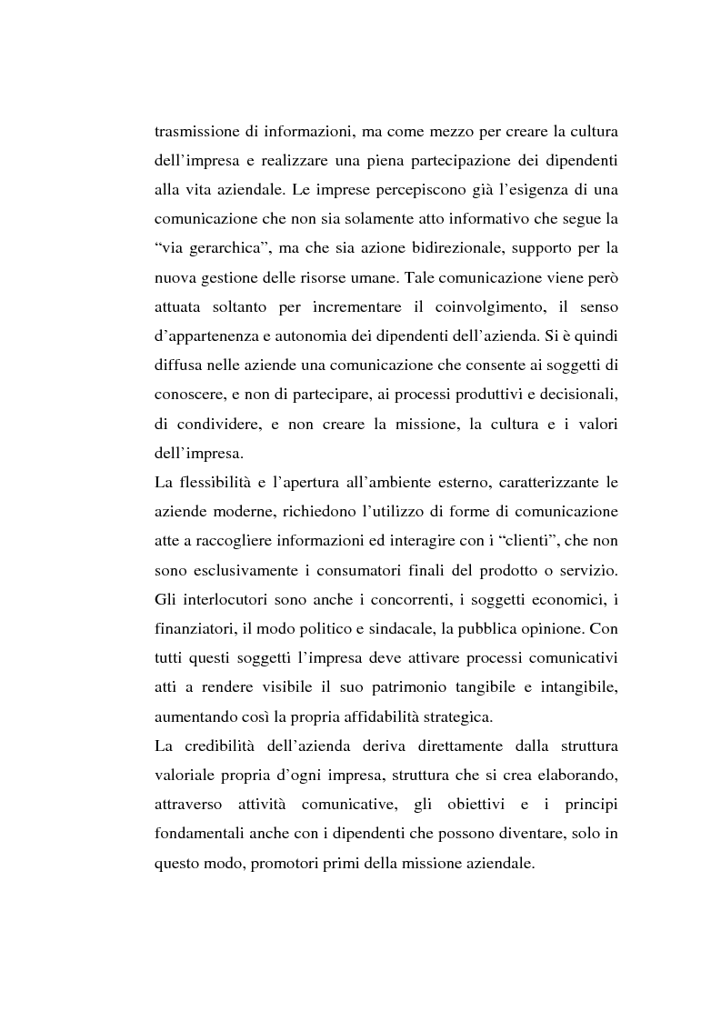 Anteprima della tesi: La comunicazione organizzativa: teorie e condizioni di realizzazione nelle imprese italiane, Pagina 2