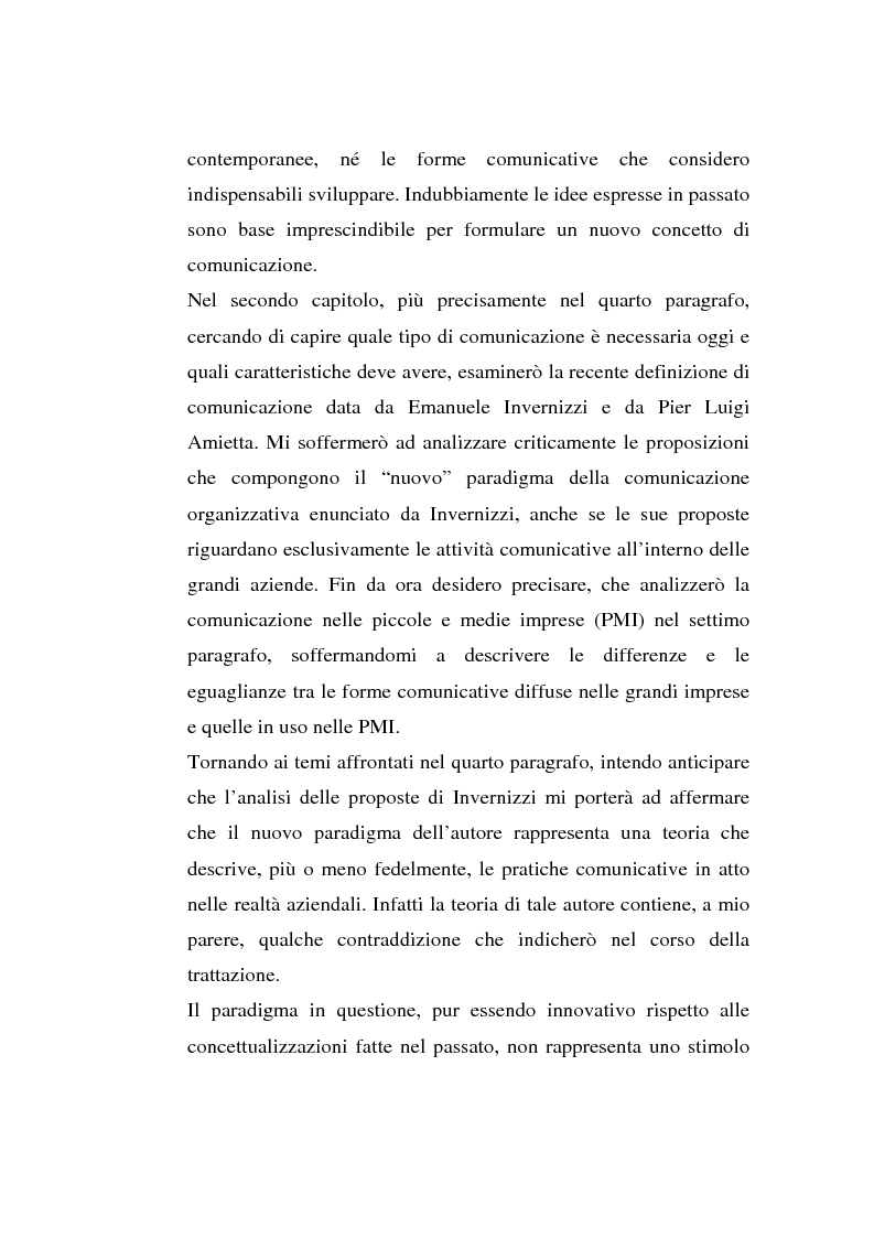 Anteprima della tesi: La comunicazione organizzativa: teorie e condizioni di realizzazione nelle imprese italiane, Pagina 4