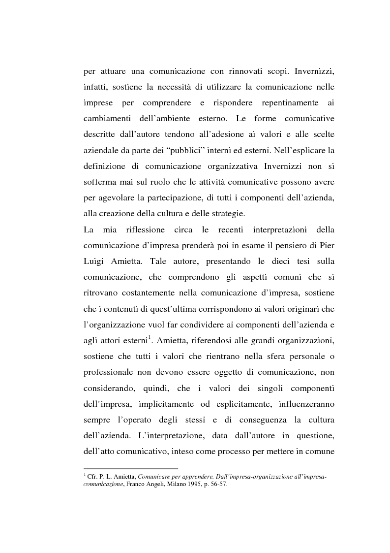 Anteprima della tesi: La comunicazione organizzativa: teorie e condizioni di realizzazione nelle imprese italiane, Pagina 5