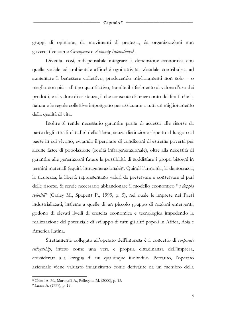 Anteprima della tesi: Responsabilità sociale d'impresa e bilancio sociale nelle aziende di credito, Pagina 7