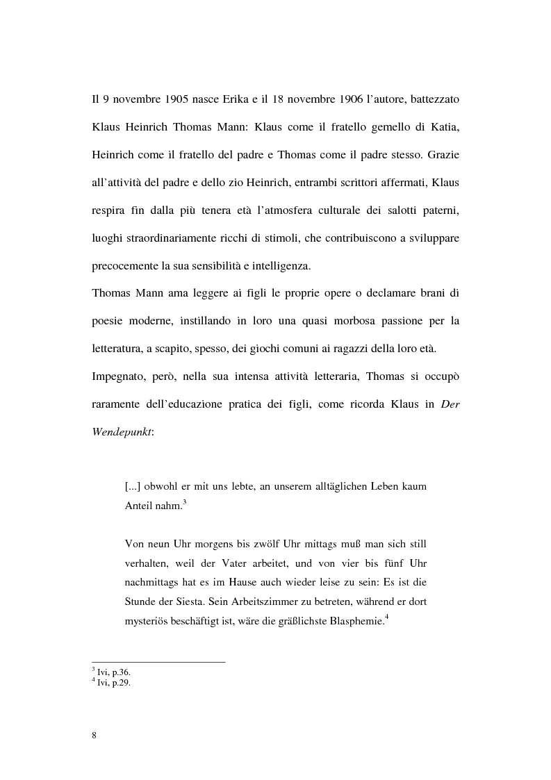 Anteprima della tesi: L'ombra di Klaus Mann, Pagina 7