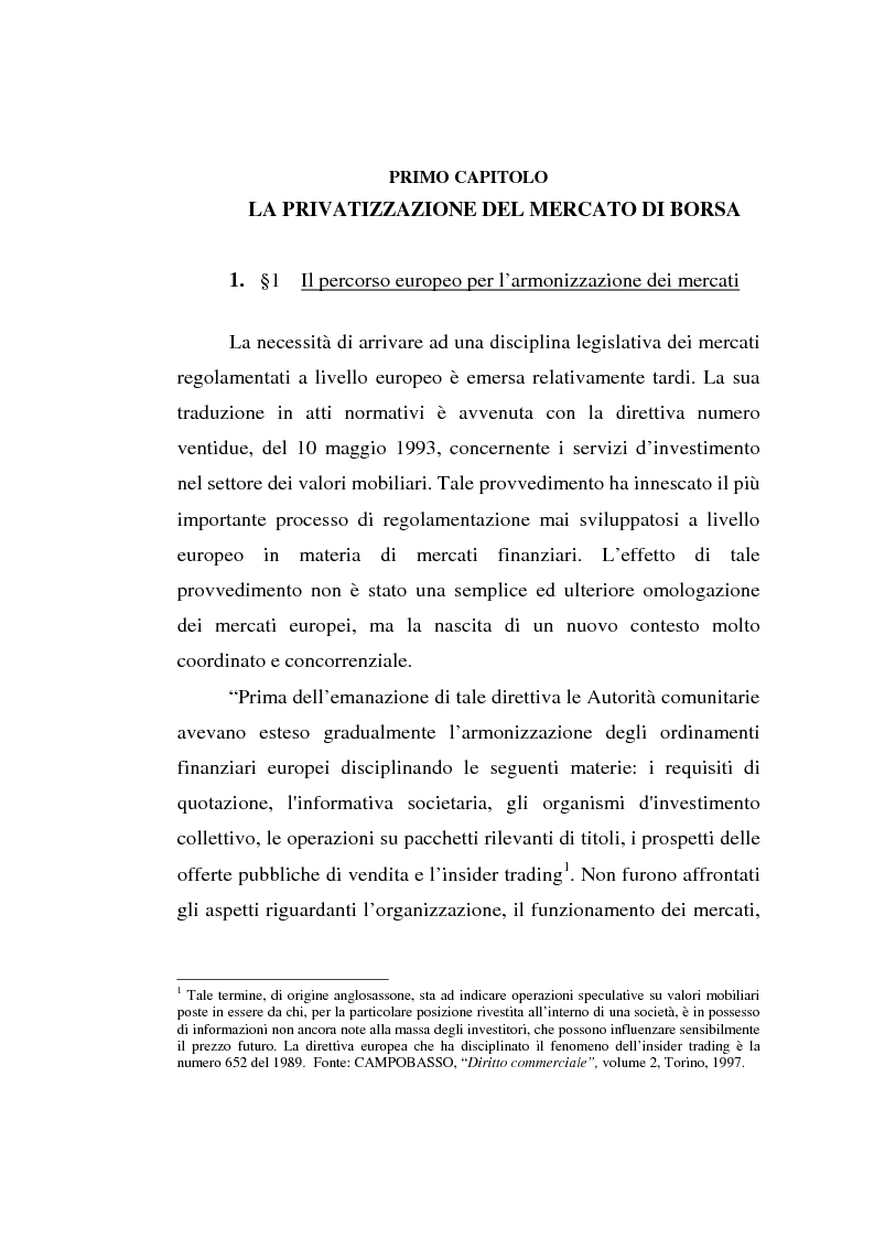 Anteprima della tesi: L'evoluzione della Borsa Italiana S.p.A., Pagina 7
