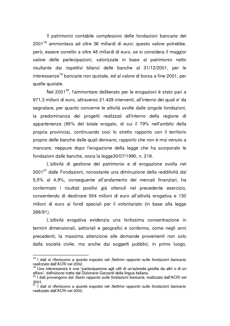 Anteprima della tesi: Fondazioni bancarie e attività culturali. Il caso Fondazione Cassamarca di Treviso, Pagina 14