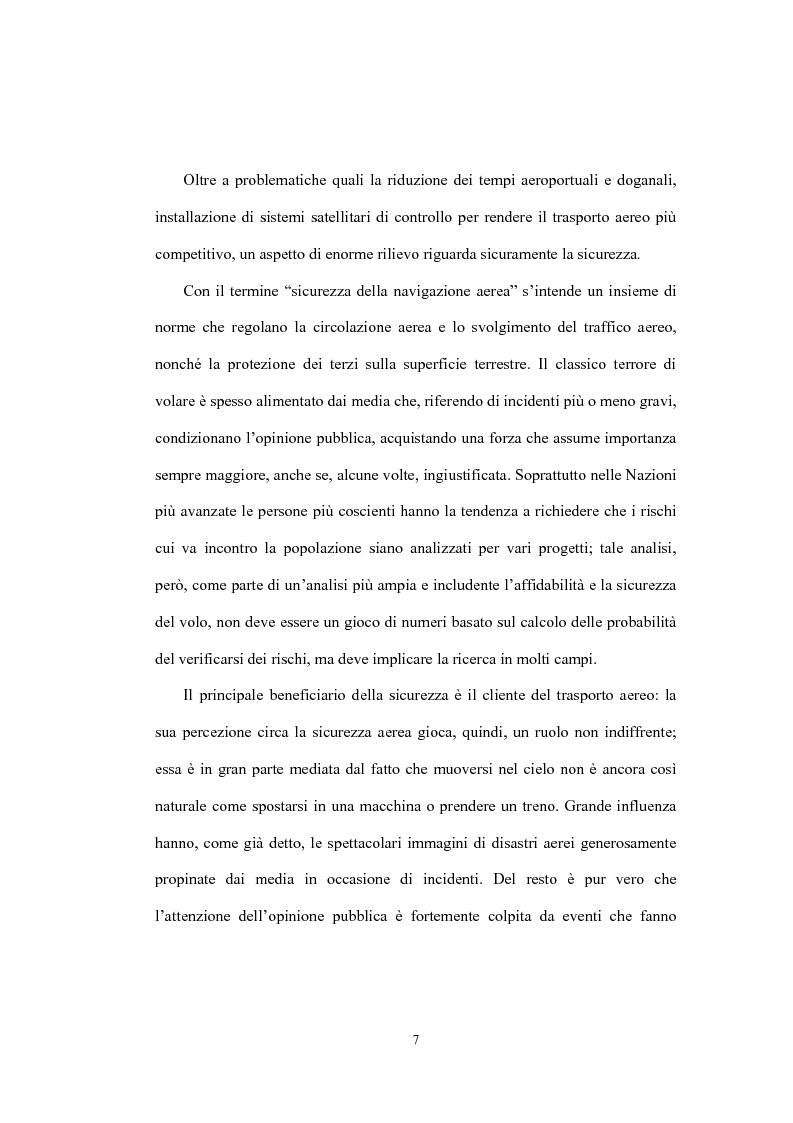 Anteprima della tesi: La sicurezza della navigazione aerea, Pagina 4