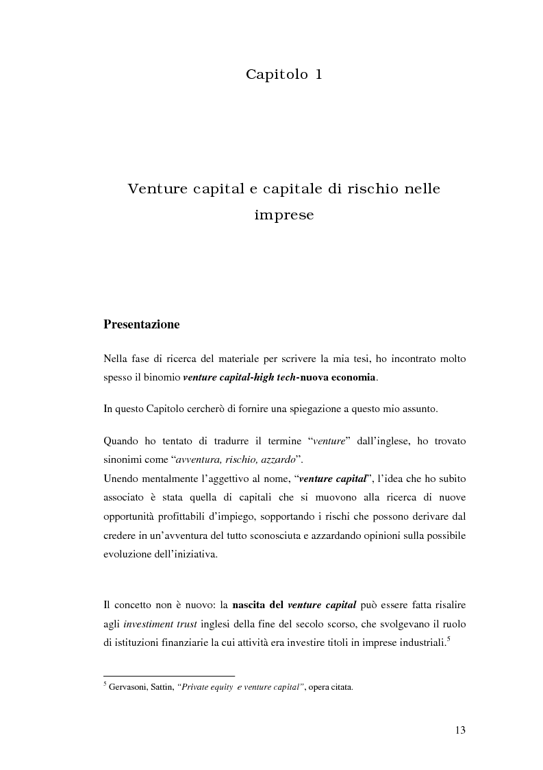 Anteprima della tesi: Il venture capital per lo sviluppo delle imprese: il caso Novuspharma s.p.a., Pagina 8