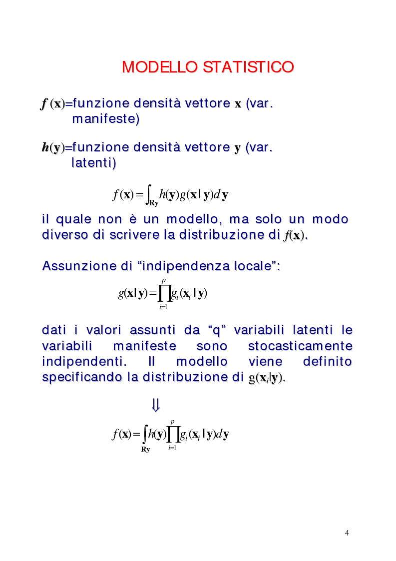 Anteprima della tesi: Le classi latenti: una analisi fattoriale per dati categoriali, Pagina 4