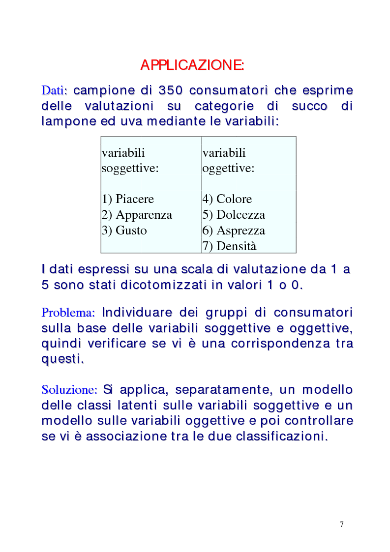 Anteprima della tesi: Le classi latenti: una analisi fattoriale per dati categoriali, Pagina 7