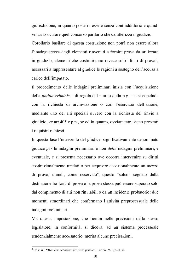 Anteprima della tesi: La chiusura delle indagini preliminari, Pagina 8