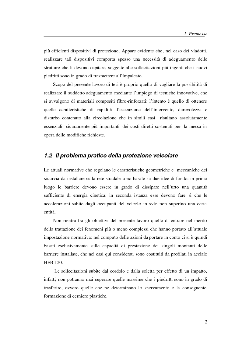 Anteprima della tesi: Adeguamento con compositi fibro-rinforzati per l'installazione di nuove barriere sicurvia sugli impalcati da ponte, Pagina 2