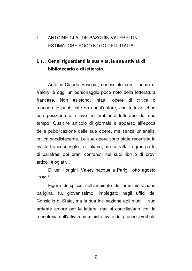 Anteprima della tesi: La versione interfoliata dei ''Voyages historiques, litteraries et artistiques en Italie'' di Antoine-Claude Pasquin Valery, Pagina 5