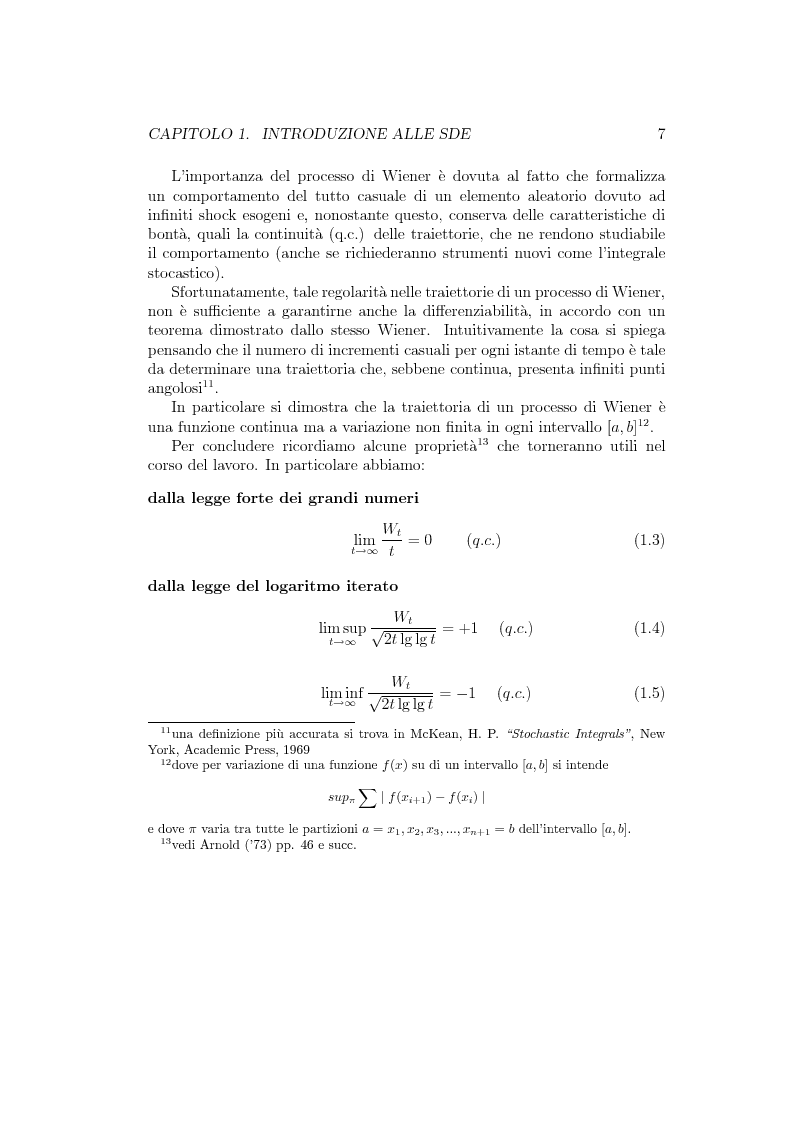 Anteprima della tesi: Il problema della stima nelle equazioni differenziali stocastiche: un approccio operativo, Pagina 6