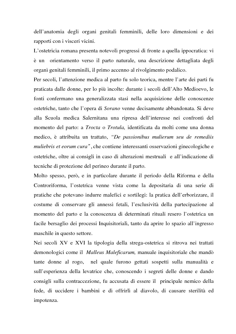 Anteprima della tesi: La formazione dell'ostetrica tra passato e presente. Dall'empirismo alla strutturazione di un curriculum - Il caso di Firenze, Pagina 5