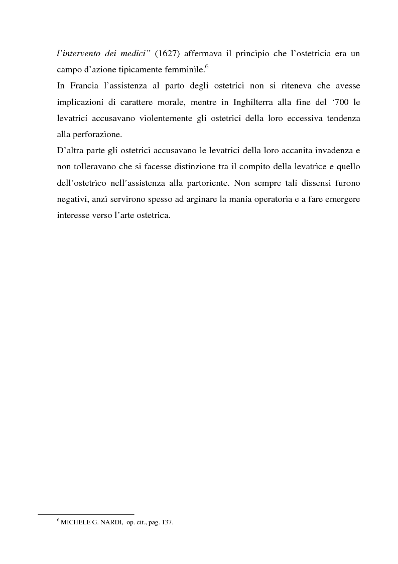 Anteprima della tesi: La formazione dell'ostetrica tra passato e presente. Dall'empirismo alla strutturazione di un curriculum - Il caso di Firenze, Pagina 7