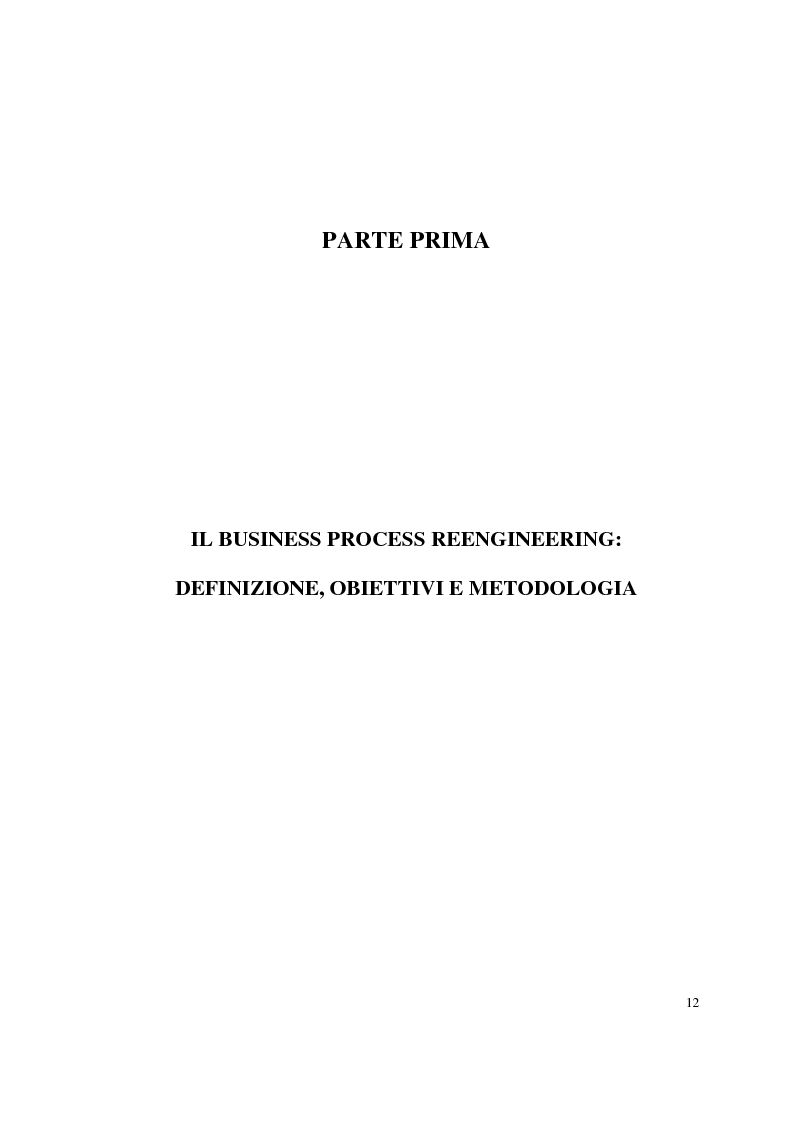 Anteprima della tesi: Business process reengineering: il caso delle aziende ospedaliere, Pagina 4
