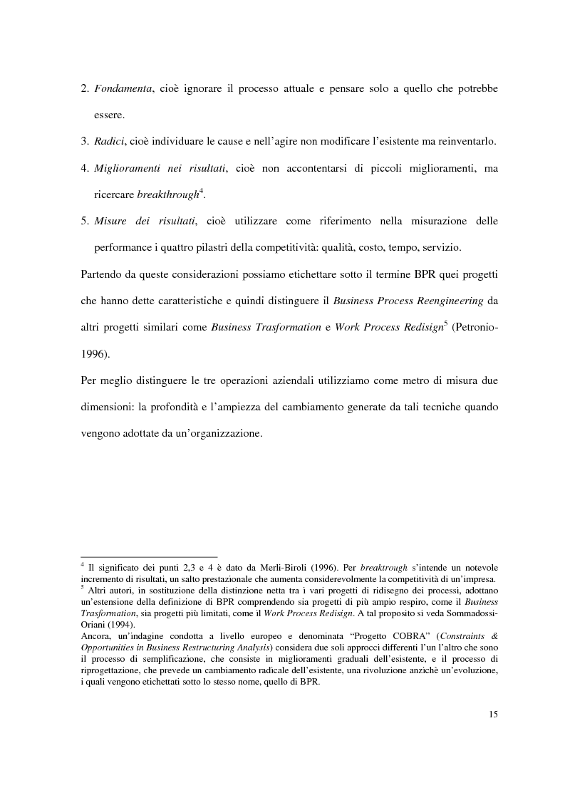 Anteprima della tesi: Business process reengineering: il caso delle aziende ospedaliere, Pagina 7