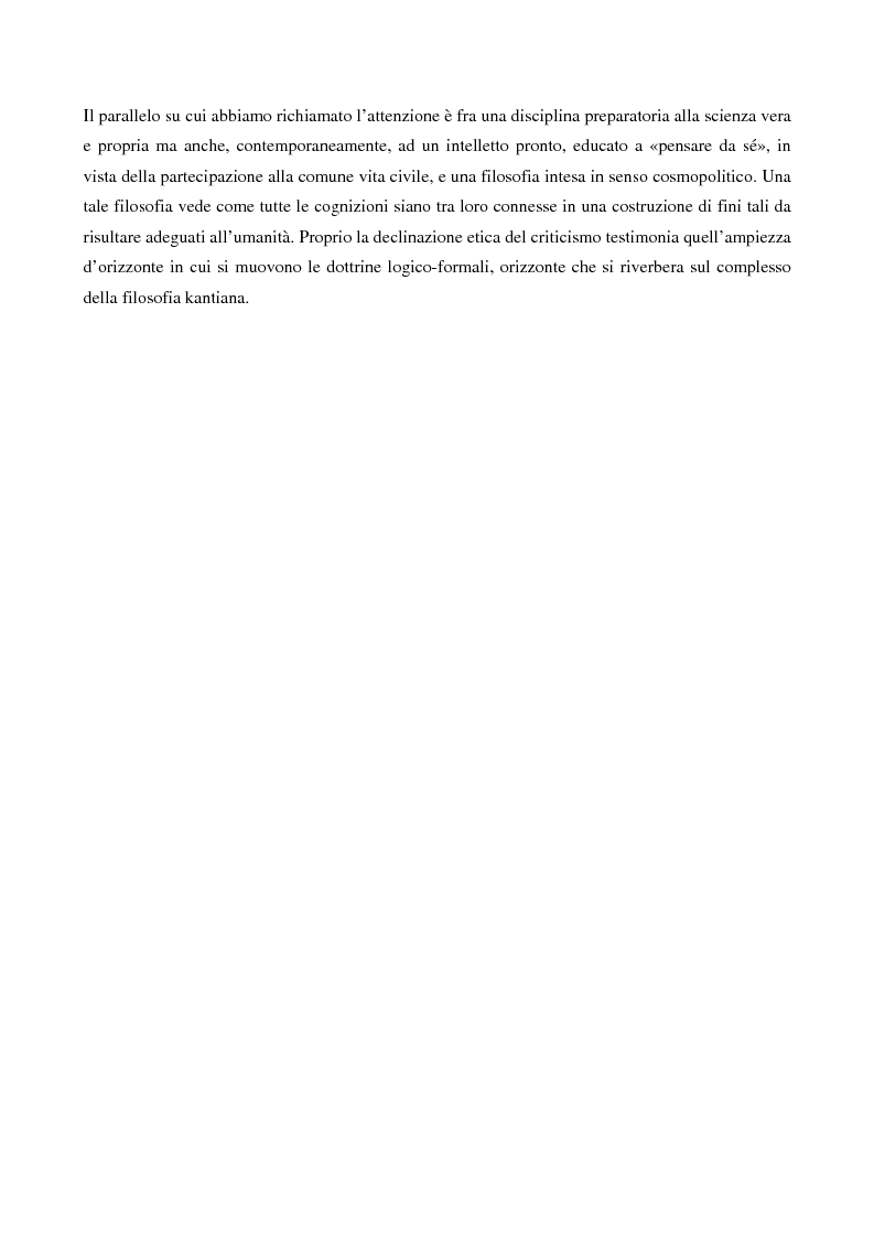 Anteprima della tesi: La logica formale e l'elaborazione del criticismo, Pagina 7