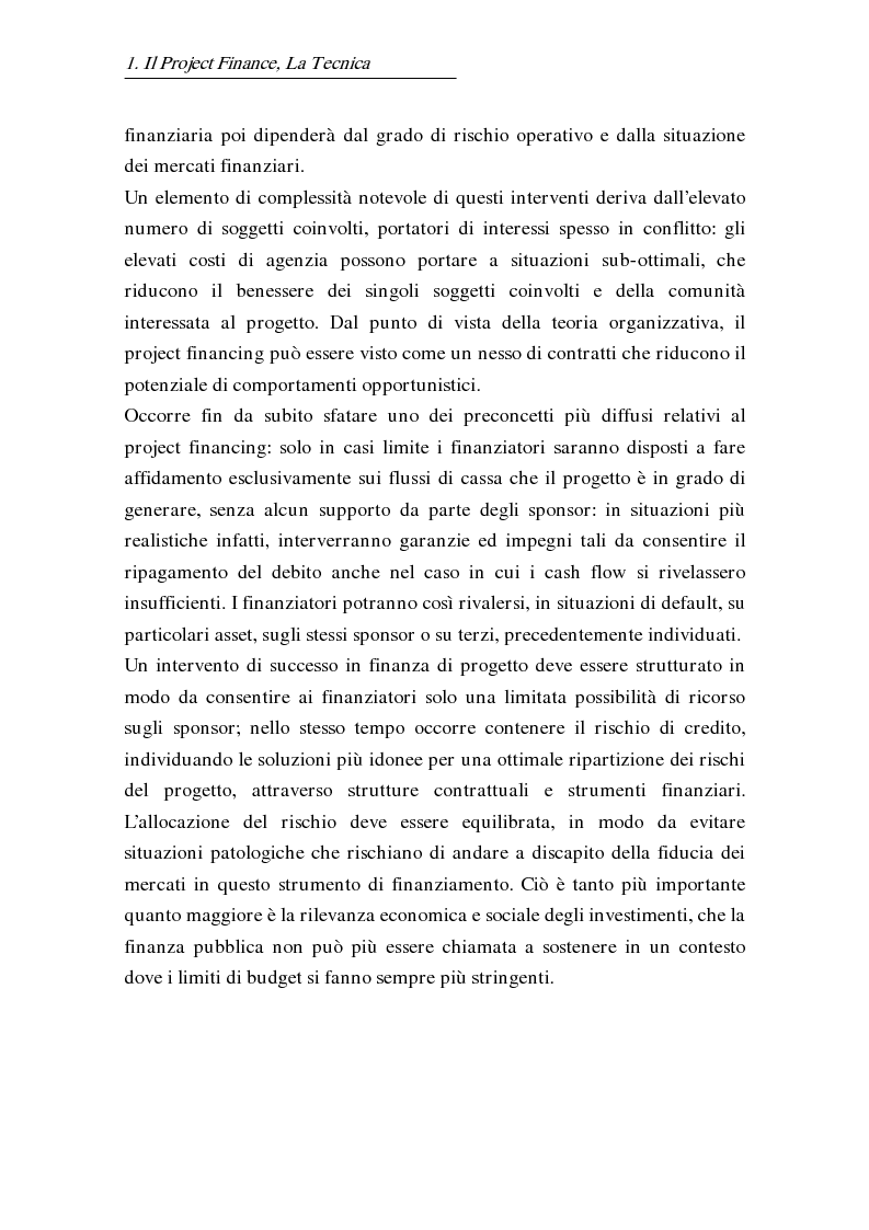 Anteprima della tesi: L'uso delle opzioni reali nella risk allocation della finanza di progetto: il caso degli investimenti su infrastrutture autostradali, Pagina 8